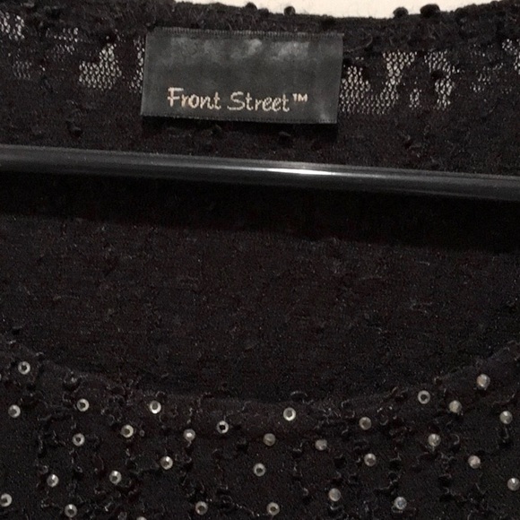 BLACK/TOP FRONT STREET SzM RHINESTONES BOTH SIDES! - Picture 2 of 3